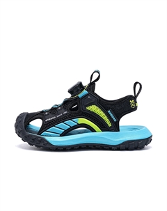 Сандалии детские, противоскользящие и износостойкие, с дышащими подошвами Rebound, черный/зеленый Bobdog