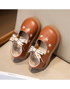 Низкие детские кожаные туфли для детей, коричневый Firs kids