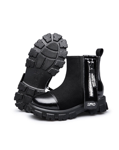 Детские ботинки, устойчивые к истиранию, женские, черный Zro