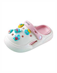 Детские тапочки с противоскользящей подошвой, износостойкие, легкие и амортизирующие, белый/розовый Abc-kids
