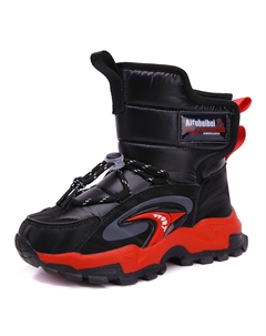 Износостойкие, противоскользящие детские ботинки для детей, черный/красный Tonybear