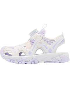 Детские сандалии с низким верхом, устойчивые к скольжению, для детей от 3 до 7 лет, белый/фиолетовый Qiaodan