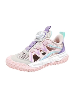 Детские повседневные антиударные противоскользящие износостойкие амортизирующие дышащие легкие кроссовки Kids', розовый/фиолетовый Adoonga