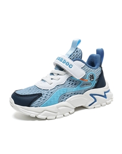 Кроссовки для бега с противоскользящей амортизацией, износостойкие, дышащие, детские, синий Bobdog