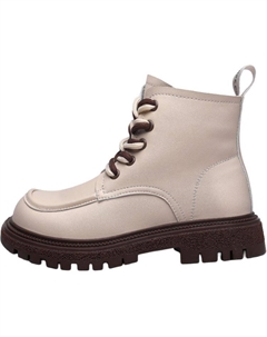 Нескользящие, устойчивые к истиранию, теплые, высокие детские ботинки, бежевый Camkids