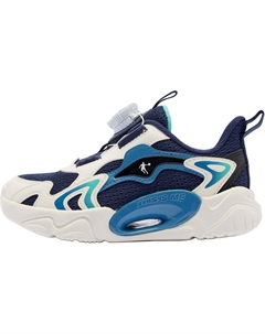 Детские кроссовки с низким верхом, устойчивые к износу и противоскользящие, для детей 3–7 лет, цвет: синий/слоновая кость Qiaodan