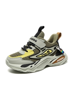 Детские повседневные нескользящие легкие амортизирующие кроссовки Kids', черный/синий Bobdog