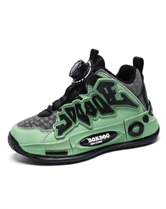 Кроссовки детские с противоскользящей подошвой и износостойкой подошвой средней высоты, черный Bobdog