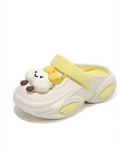 Детские противоскользящие и износостойкие дышащие сабо, бежевый/желтый Snoopy