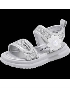 Детские сандалии с низким верхом, нескользящие и дышащие, серебряный/серый Abc-kids