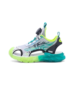 Дышащие детские сандалии для детей, белый/зеленый Fcmm