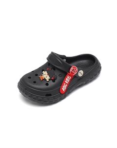 Детские тапочки с противоскользящей подошвой, устойчивые к истиранию, дышащие, легкие, амортизирующие, детские, черный Abc-kids