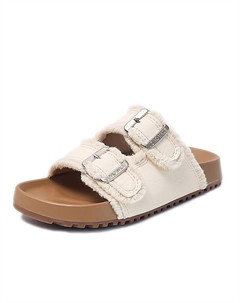 Детские шлепанцы с противоскользящей подошвой, устойчивые к истиранию, дышащие, детские, бежевый Adoonga