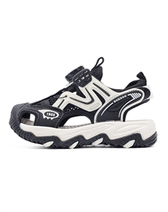 Нескользящие, легкие, амортизирующие, низкие детские сандалии для детей, черный/бежевый Bobdog