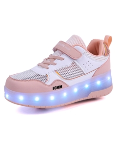 Дышащие низкие повседневные кроссовки для детей, белый/розовый Fcmm