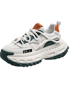 Дышащие увеличивающие рост детские повседневные кроссовки для подростков, белый/оранжевый Fcmm