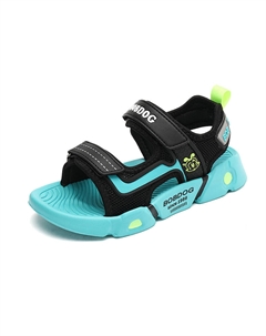 Нескользящие, износостойкие, легкие, амортизирующие, низкие детские сандалии для детей, черный/синий Bobdog