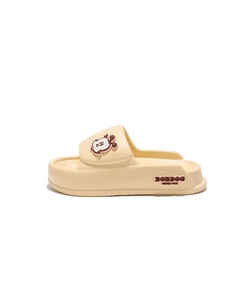 Противоскользящие, дышащие, легкие, амортизирующие, балансирующие шлепанцы для детей, кремовый/желтый Bobdog