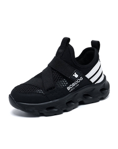 Износостойкие, дышащие, легкие, амортизирующие детские кроссовки для бега, черный Bobdog