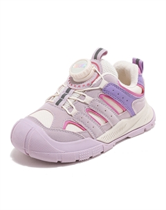 Нескользящие, легкие, амортизирующие, теплые, низкие, детские кроссовки для повседневной носки, бежевый/розовый/фиолетовый Abc-kids