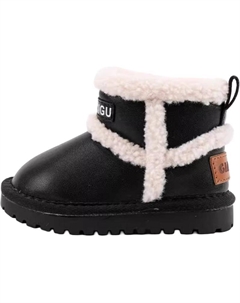 Детские зимние ботинки для дошкольников, черный Qinuoshu