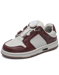 Низкие противоскользящие износостойкие детские кроссовки для скейтбординга, белый/красный Fcmm