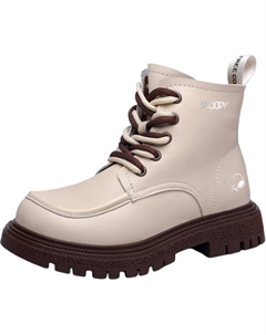 Детские кожаные ботинки для детей, экрю Snoopy