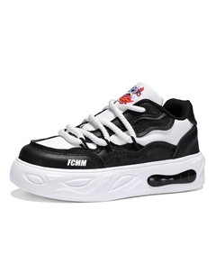 Нескользящие износостойкие низкие повседневные кроссовки для детей, черный/белый Fcmm