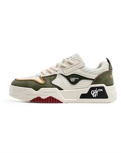 Износостойкие дышащие низкие кроссовки для скейтбординга для детей и подростков, увеличивающие рост, бежевый/зеленый Kung fu partners