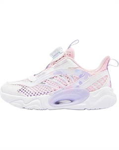 Нескользящие износостойкие низкие детские кроссовки для повседневной носки для детей от 3 до 7 лет, белый/розовый Qiaodan