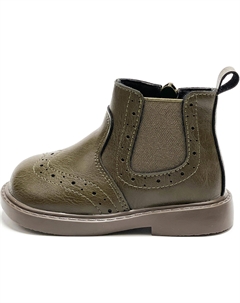 Детские кожаные ботинки для детей, зеленый Qinuoshu