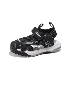 Дышащие детские сандалии для детей от 3 до 7 лет, черный Tonybear