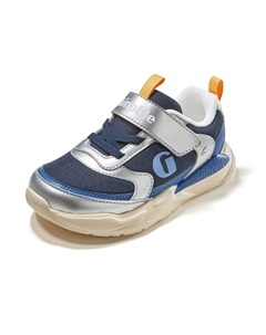 Легкие амортизирующие низкие детские туфли для младенцев и малышей, синий/серебряный Ginoble