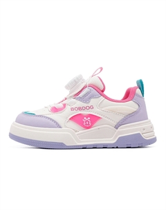 Детские кроссовки для скейтбординга с низким верхом, устойчивые к истиранию, для детей, бежевый/розовый/фиолетовый Bobdog