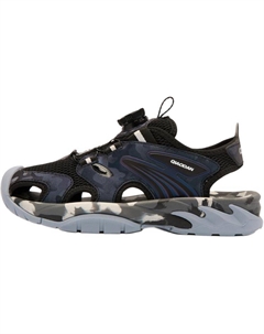 Детские сандалии с низким верхом, устойчивые к износу и скольжению, для подростков, черный/белый Qiaodan