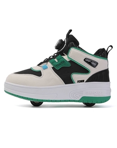 Износостойкие, легкие, амортизирующие детские кроссовки для скейтбординга, белый/зеленый Fcmm