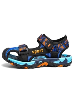 Детские сандалии с противоскользящей подошвой и низким верхом, черный/оранжевый Yuzhaolin