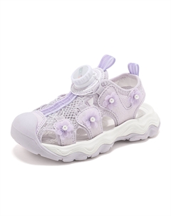 Детские сандалии с низким верхом, нескользящие и дышащие, фиолетовый Abc-kids