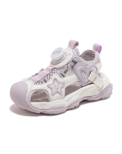 Сандалии детские, легкие, амортизирующие, с низким верхом, дышащие и износостойкие, бежевый/фиолетовый Abc-kids