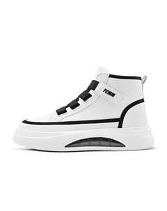 Дышащие детские кроссовки для скейтбординга, увеличивающие рост, для подростков, белый/черный Fcmm