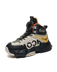 Противоскользящие, износостойкие, легкие, амортизирующие, теплые, среднего размера, детские ботинки для детей, черный/серый/зеленый Wooden rabbit