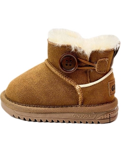 Детские зимние ботинки для дошкольников, коричневый Qinuoshu