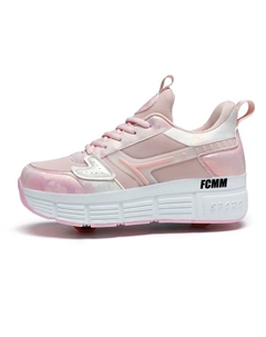 Нескользящие и дышащие низкие кроссовки для скейтбординга для детей, розовый Fcmm