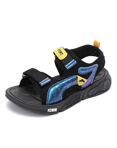 Сандалии детские, быстросохнущие, тихие, нескользящие, низкие, черный/золотой Fcmm