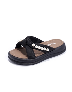 Дышащие детские шлепанцы для детей от 3 до 7 лет, черный Firs kids