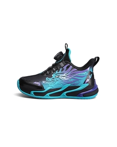 Кроссовки для бега для детей, противоскользящие, с защитой от ударов, износостойкие, дышащие, легкие, с амортизацией, черный/фиолетовый Adoonga