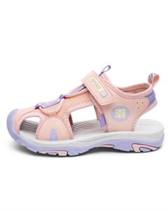 Детские сандалии с противоскользящей подошвой, амортизирующие, устойчивые к истиранию, дышащие, розовый Zhule