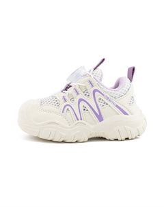 Нескользящие, амортизирующие, износостойкие, дышащие, низкие детские туфли для младенцев и малышей, бежевый/фиолетовый Ebmini