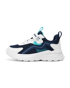 Противоскользящие и износостойкие, легкие, амортизирующие, низкие детские кроссовки для бега, белый/синий Bobdog