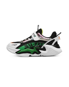 Детские кроссовки для бега, устойчивые к истиранию, дышащие, черный/зеленый Firs kids